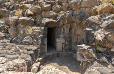 Partially restored ruins of one of the cities of the Decapolis - the ancient Hellenistic city of Scythopolis near Beit Shean city in northern Israel