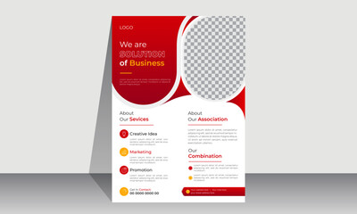 Corporate modern Business flyer design template. Geometric shape business flyer design layout, business poster design and leaflets.