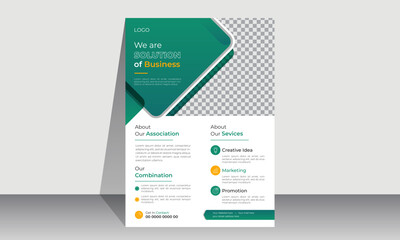 Corporate modern Business flyer design template. Geometric shape business flyer design layout, business poster design and leaflets.