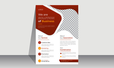 Corporate modern Business flyer design template. Geometric shape business flyer design layout, business poster design and leaflets.