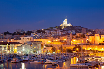 Marseille am Abend, Frankreich