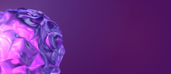Purple Fractal Background Banner