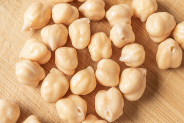 Dried Legumes In Bowls On Wooden Cutting Board.
