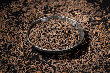 Traditional Chinese puer tea,close-up