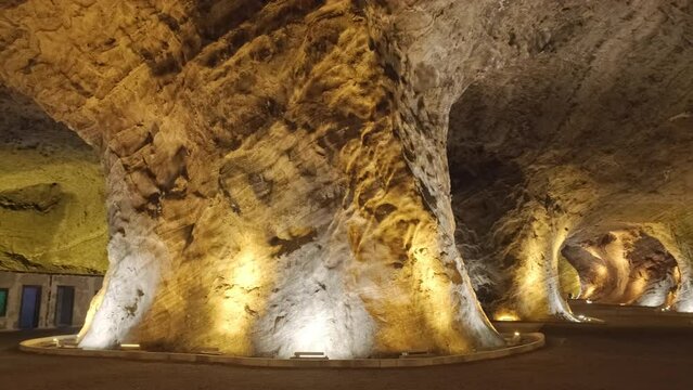 Panorama of the salt cave Tuz Terapi Merkez, Tuzluca, Eastern Anatolia, Turkey