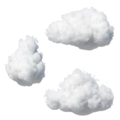 3D-Render, abstrakte Wolken und Cumulus-Clipart isoliert auf transparentem Hintergrund, Himmelselemente © NeoLeo