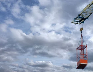 Keuken spatwand met foto Bungeejump installation, Pier van Scheveningen, Den Haag, Zuid-Holland province, The Netherlands © Holland-PhotostockNL