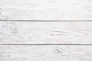 Texture of white wooden surface as background, top view