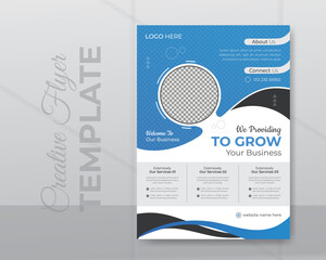 Professional business flyer and multiple color variations brochure cover template.