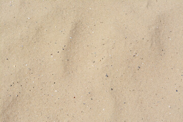 Fototapeta na wymiar Texture of sandy beach as background, above view