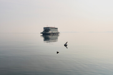 breathtaking images of Lake Garda on a foggy day