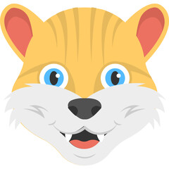 Fototapeta na wymiar Animated Baby Tiger 