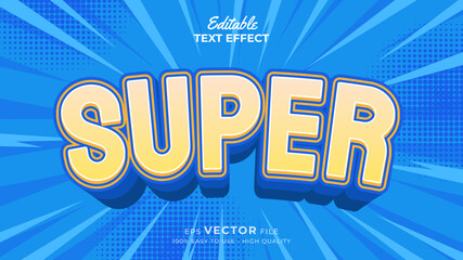 Modern 3d Alphabet, comic style title, text effect for banner Vector illustration