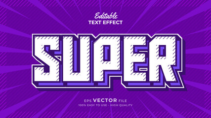 Modern 3d Alphabet, comic style title, text effect for banner Vector illustration