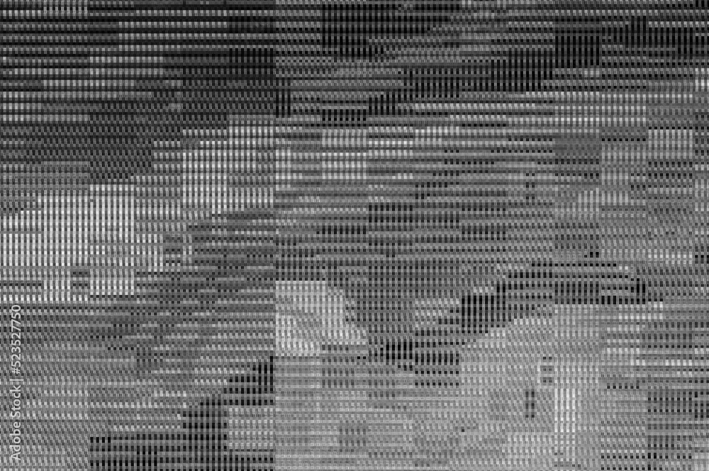 Wall mural pixel pattern of a digital glitch / abstract black and white pixel pattern background of a digital g