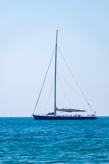 Fototapeta premium Sailing yacht in Mediterranean sea