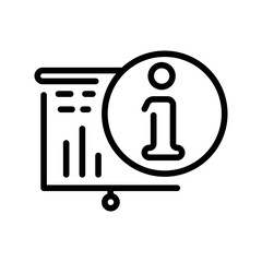 Information line icon. Self development