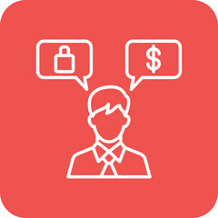 Fototapeta premium Consumer Behavior Multicolor Round Corner Line Inverted Icon