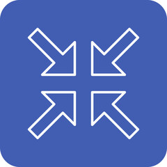 Fototapeta premium Minimize Multicolor Round Corner Line Inverted Icon