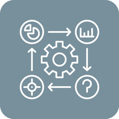 Workflow Multicolor Round Corner Line Inverted Icon