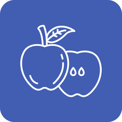 Apple Multicolor Round Corner Line Inverted Icon