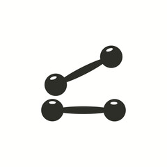 Fitness dumbbells line icon. linear style sign