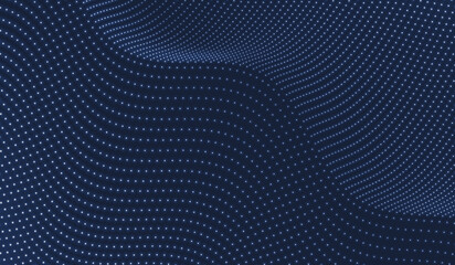 Fototapeta premium Abstract science or technology background. Graphic design. Network illustration with particle. 3D grid surface.