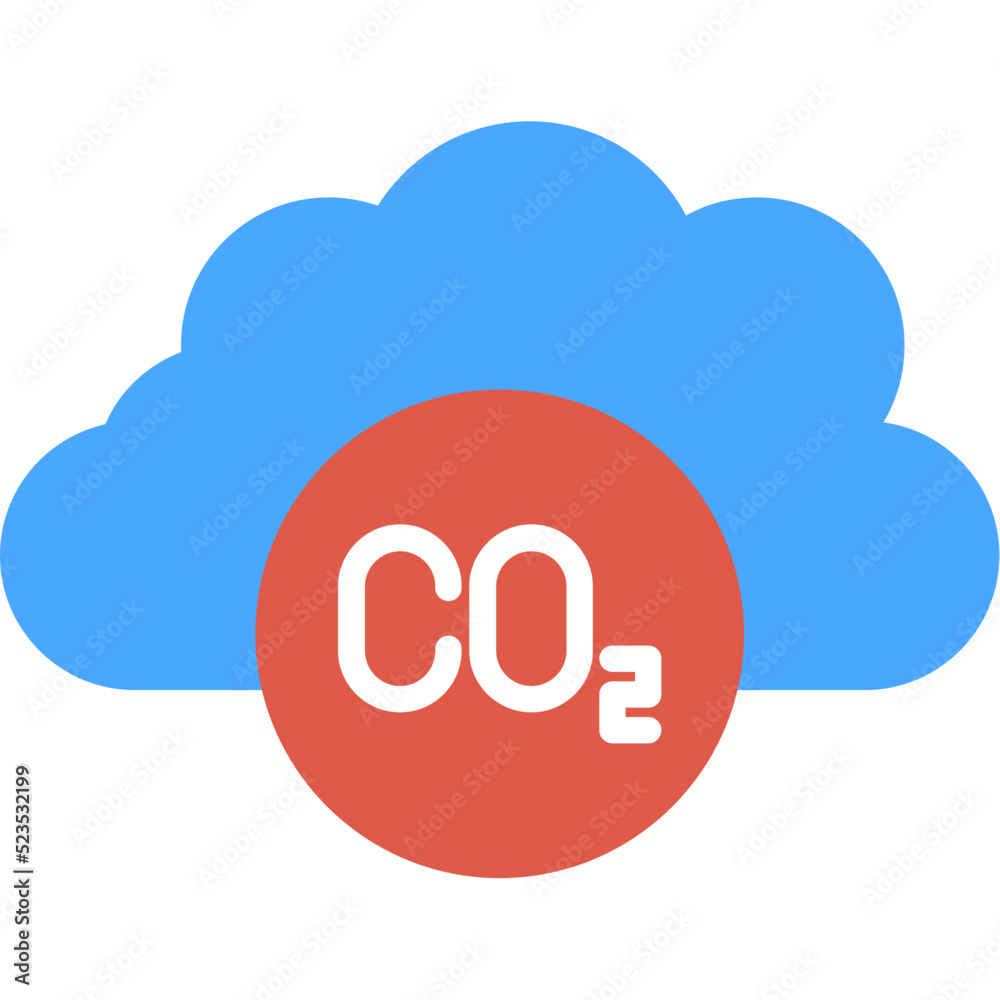 Poster carbondioxide icon