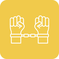 Slavery Multicolor Round Corner Line Inverted Icon