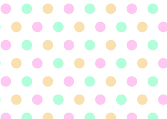 カラフルドット　背景　イラスト