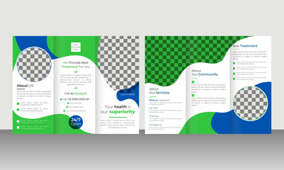 Modern creative unique medical healthcare brochure design template