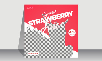 Fast food restaurant business marketing social media post | Food menu Instagram post design | Fresh noodles, pizza, burger & pasta online sale promotion banner.