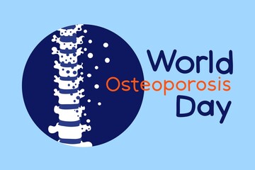 World osteoporosis day, modern creative banner, design concept, social media post on an dark background. October 20.