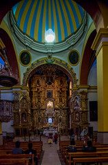 Fototapeta na wymiar Church of Copacabana, Bolivia. Interior view