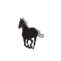Horse in silhouette stock illustration