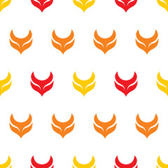 Fox Abstract Seamless Pattern