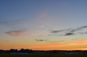 Sunset in the countryside
