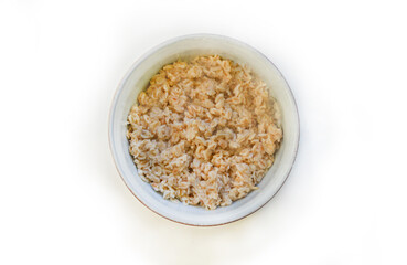 A bowl with oatmeal with the selective focus. Good for any project.