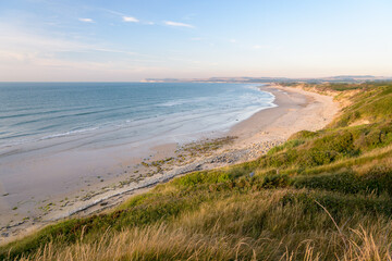 Beach near Cap Gris Nez on a sunny evening in summer