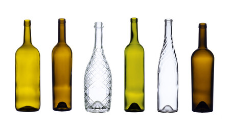 bottles isolated on white