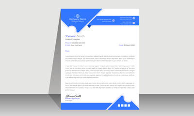 Letterhead design template. Creative, clean and elegant modern business professional letterhead template design