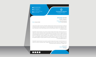 Obraz premium Letterhead design template. Creative, clean and elegant modern business professional letterhead template design