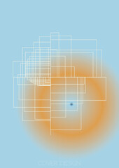 Minimal Minimal Geometric Vector Poster Design with Lines and Gradient Colorful Circles. Collection of Abstract Backgrounds for Covers, Flyers, Templates, Booklets, Cards, Brochures, Branding, etc.