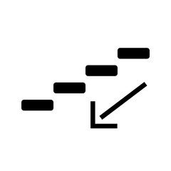 Wayfinding vector signpost to the staircase