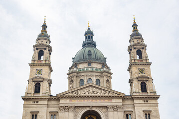 Fototapeta na wymiar Stephen's Basilica in Budapest, Hungary. St. Stephen's Basilica located on the Pest side of Budapest, Hungary.