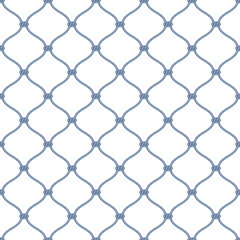 Fototapeta premium Fishing Net Seamless Pattern, Two Colors Style