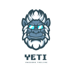 Yeti Mascot Logo Design Illustration