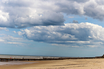 Stormy beach landscape