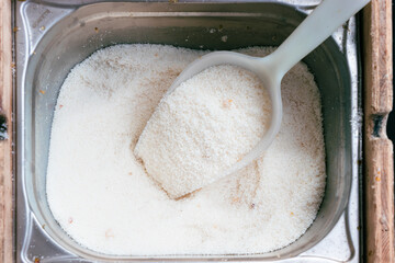 coconut powder in a box