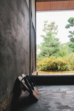 Japanese house with sandals